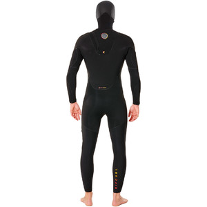 2024 Rip Curl Mens Flashbomb Heatseeker 5/4mm Hooded Zip Free Wetsuit WST5WF - Black