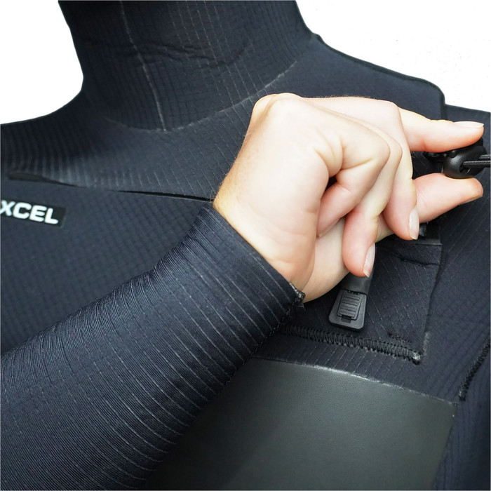 2024 Xcel Womens Infiniti X2 6/5mm Chest Zip Hooded Wetsuit XWQ65ZHN0 - Black