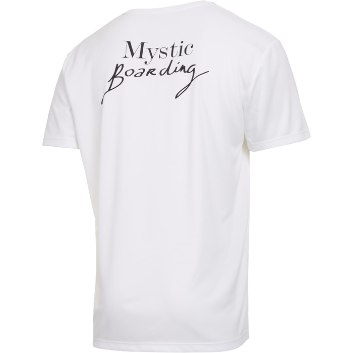 2022 Mystic Mens Vision Quickdry Short Sleeve Rash Vest 35001220280 - White