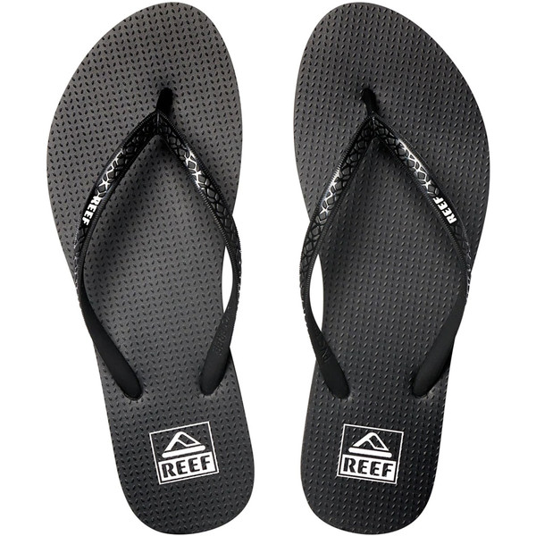 Reef Seaside Sandales Confortables Noires Blanches - Tongs Évoluées Pour Plage Et Quotidien