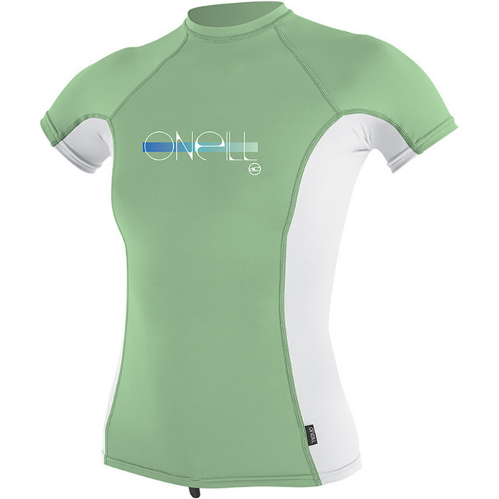 O'Neill Youth Girls Premium Skins Short Sleeve Rash Vest Mint 4175