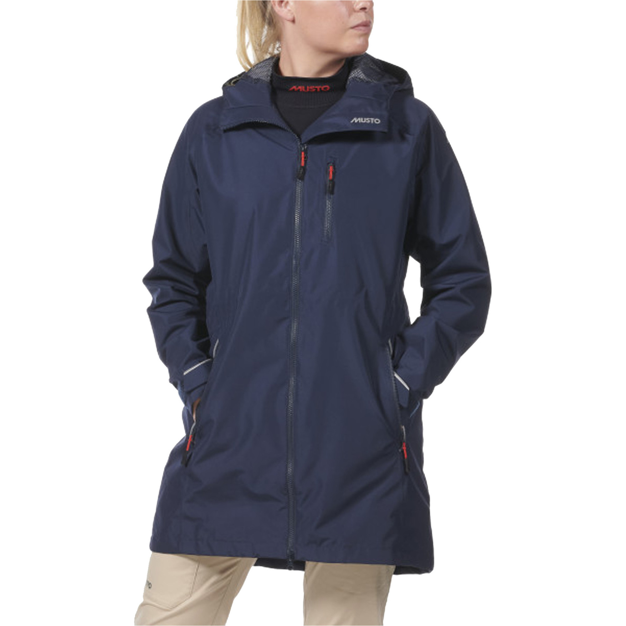 2023 Musto Womens Sardinia Long Rain Jacket 82454 - Navy - Sailing ...