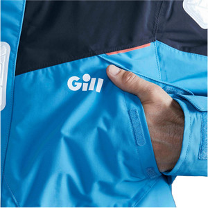 2024 Gill Mens OS2 Offshore Sailing Jacket & Trousers Combi Set OS25J,OS25T - Blue Jay