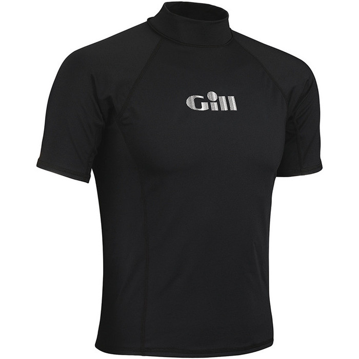 Gill Mens Respect the Elements Short Sleeved Rash Vest BLACK 4401