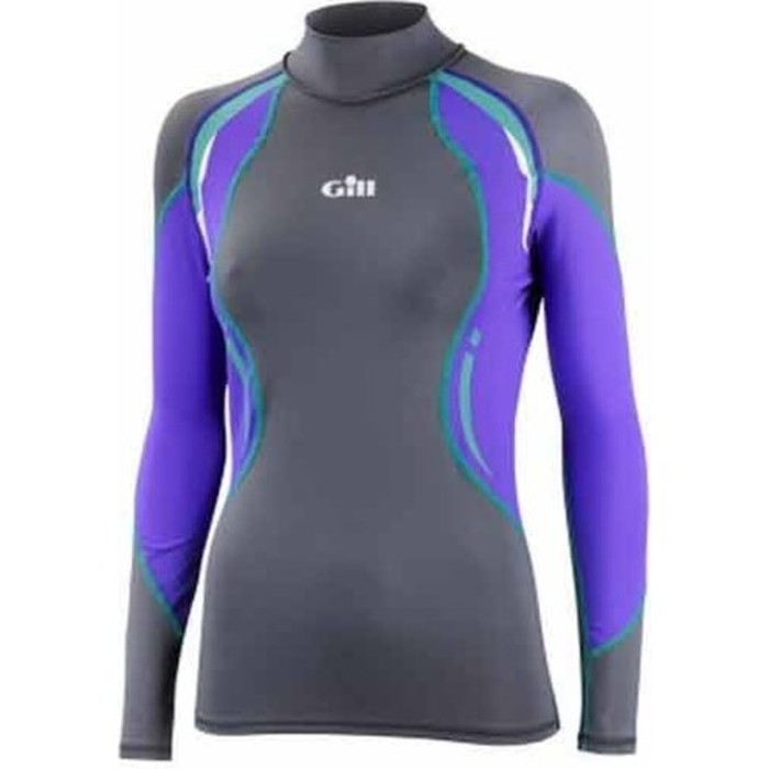 Gill Womens UV Sport L/S Rash Vest Ash / Purple 4420W