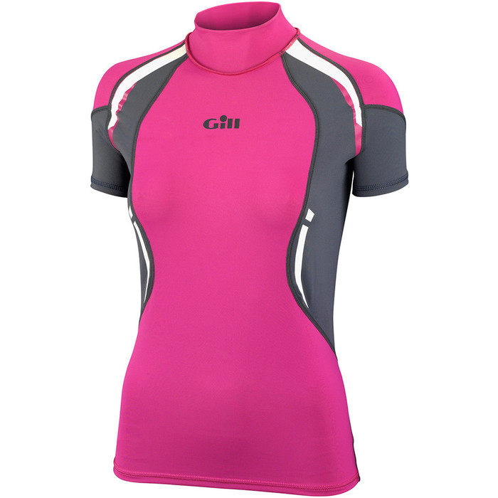 Gill Womens UV Sport Short Sleeve Rash Vest Berry / Ash 4421W