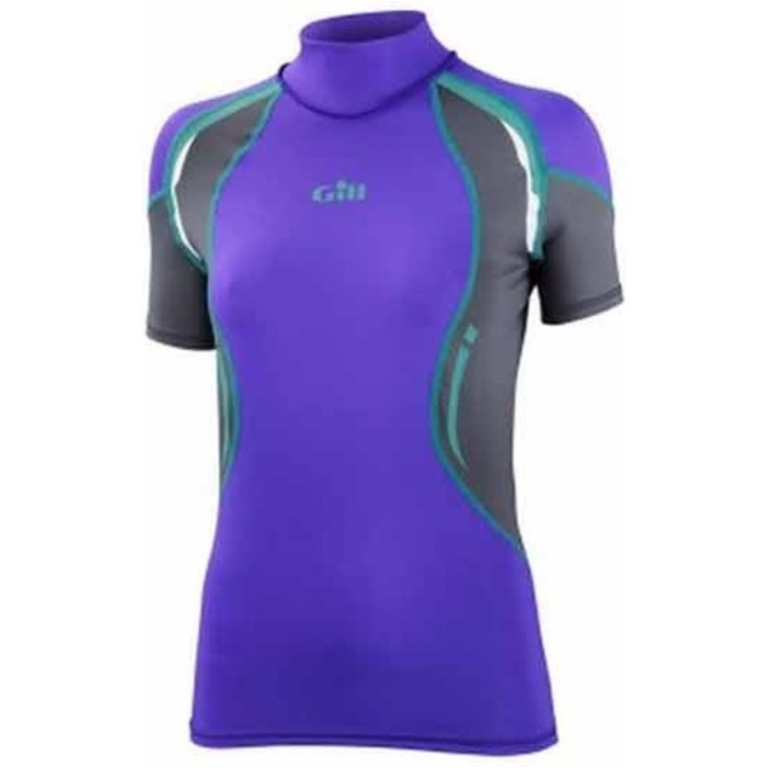 2014 Gill Womens UV Sport Short Sleeve Rash Vest Purple/Ash 4421W