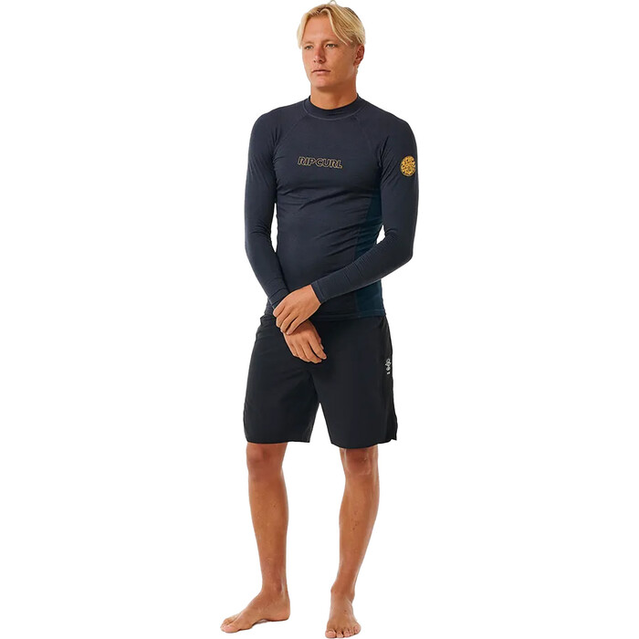 Mens Rashguard 2025 Rip Curl Mens Shock Long Sleeve Rash Vest