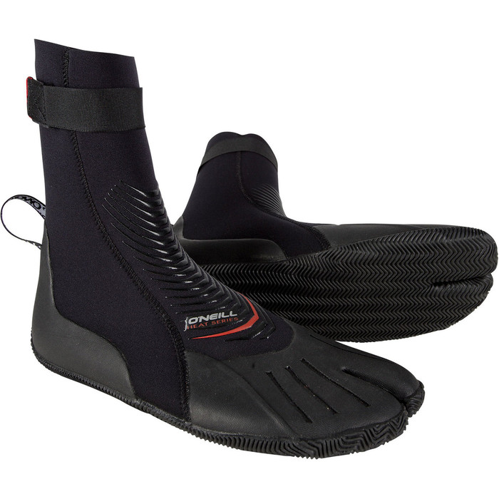 2022 O'Neill Heat 3mm Split Toe Boots Black 4787