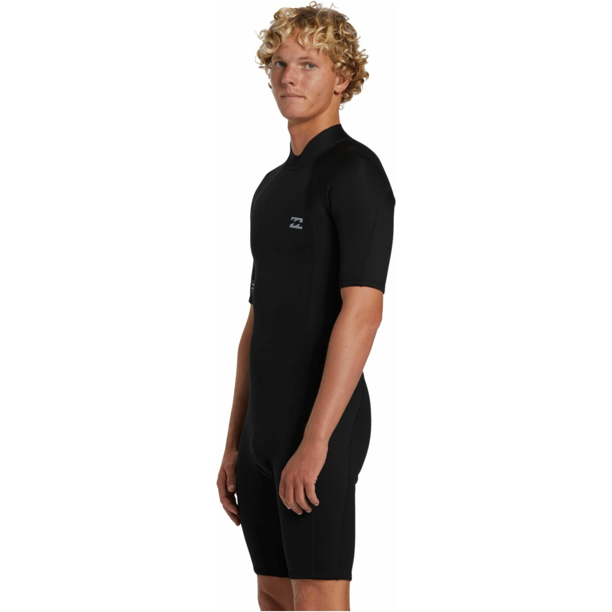 2025 Billabong Mens Foil 2mm Back Zip Shorty Wetsuit ABYW500122 - Black ...