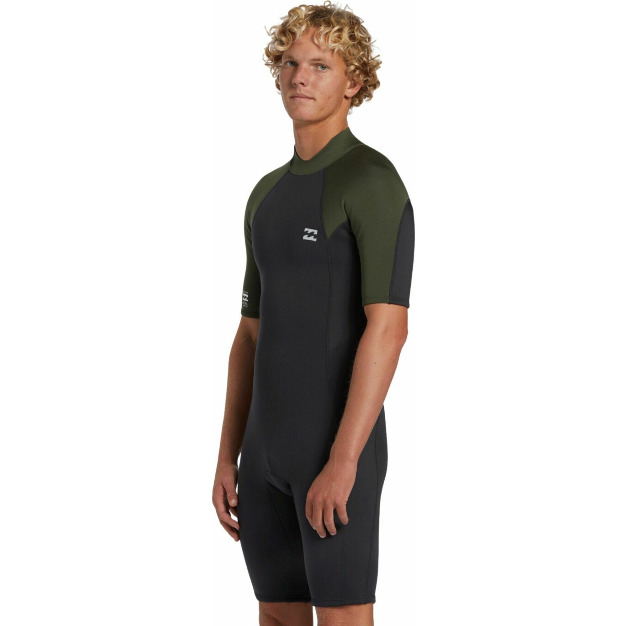 2025 Billabong Mens Foil 2mm Back Zip Shorty Wetsuit ABYW500122 - Moss ...