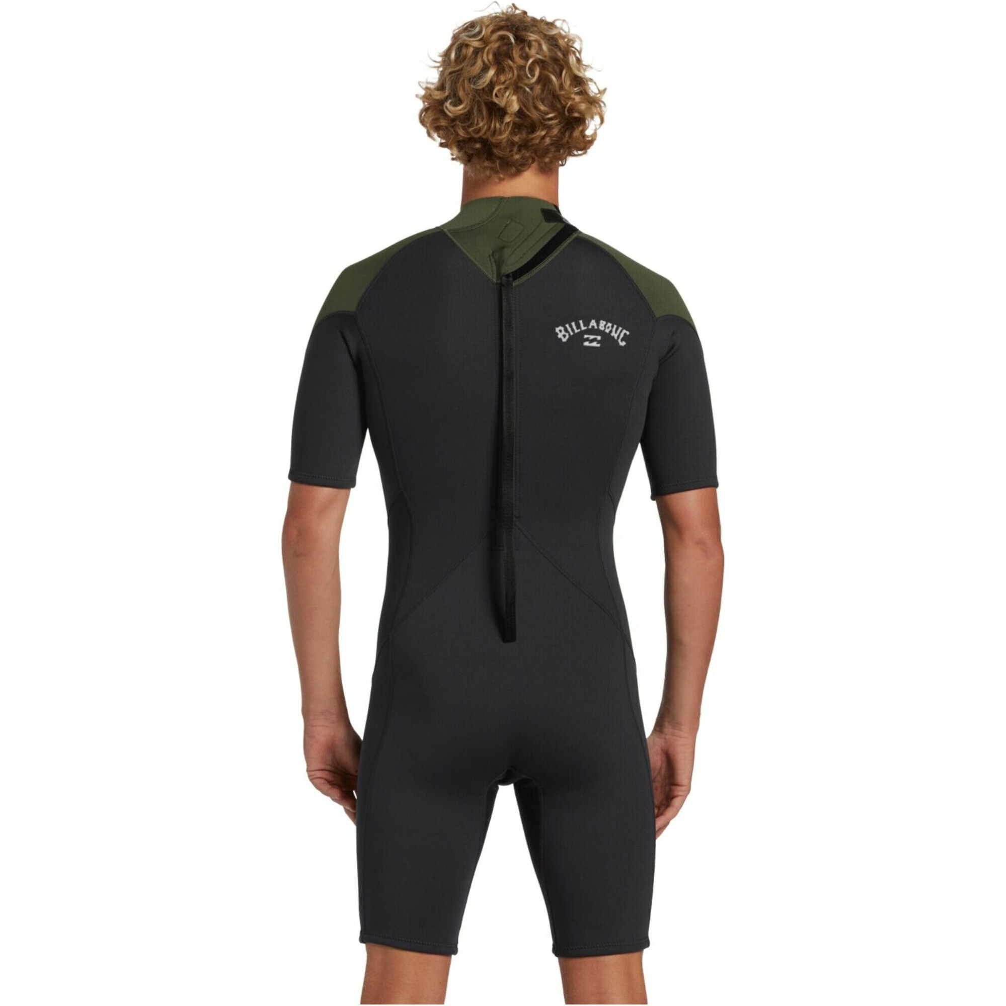 2025 Billabong Mens Foil 2mm Back Zip Shorty Wetsuit ABYW500122 - Moss ...