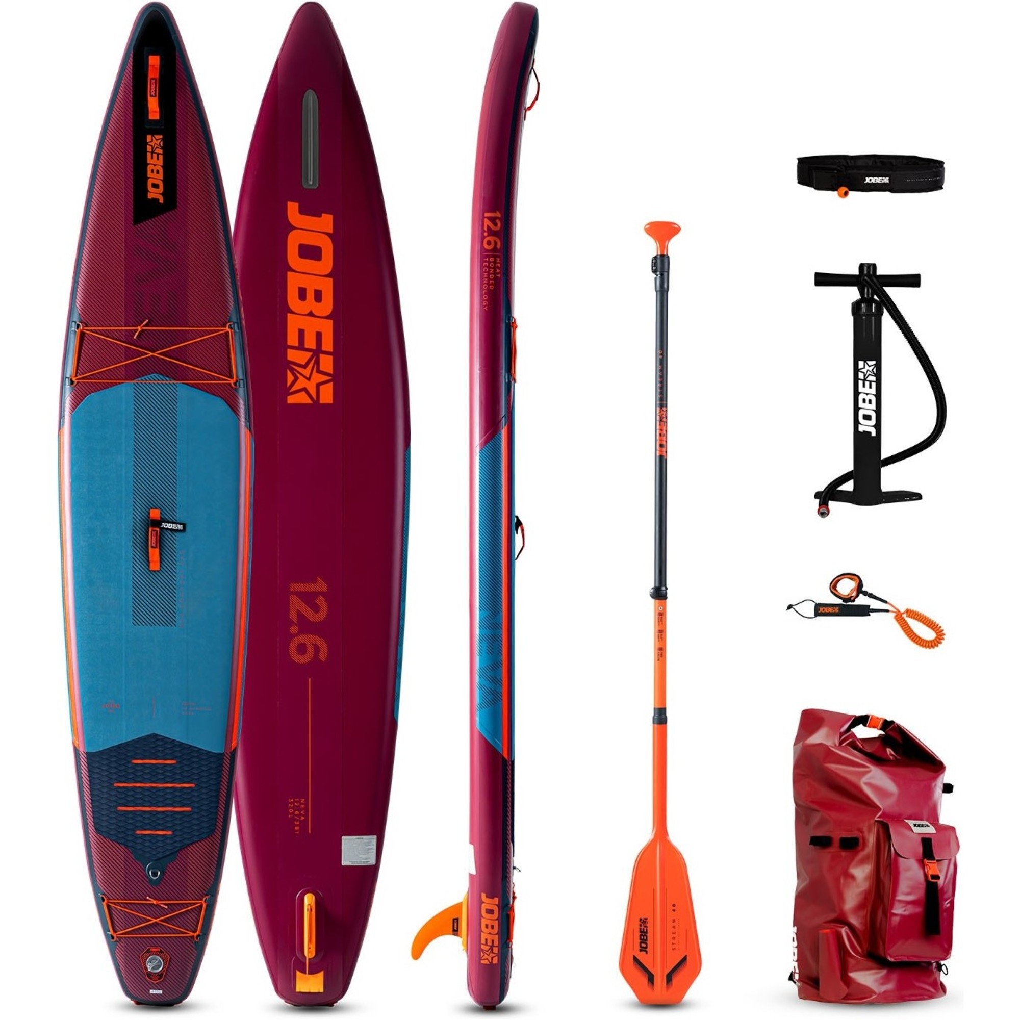 2024 Jobe Neva 12'6 Inflatable SUP Paddle Board Package 486423001 ...