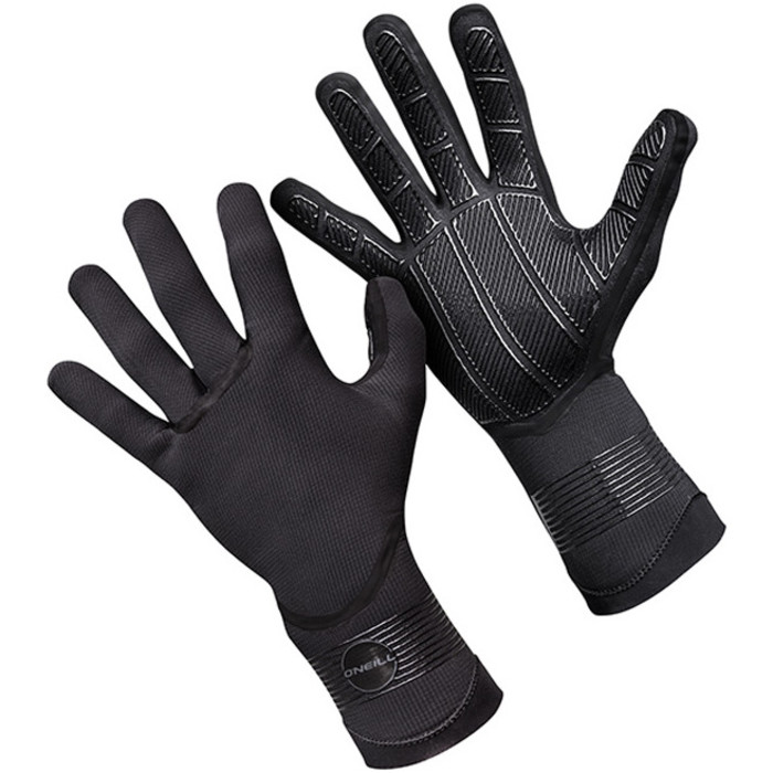 2022 O'Neill Psycho 5mm Double Lined Neoprene Gloves Black 5105