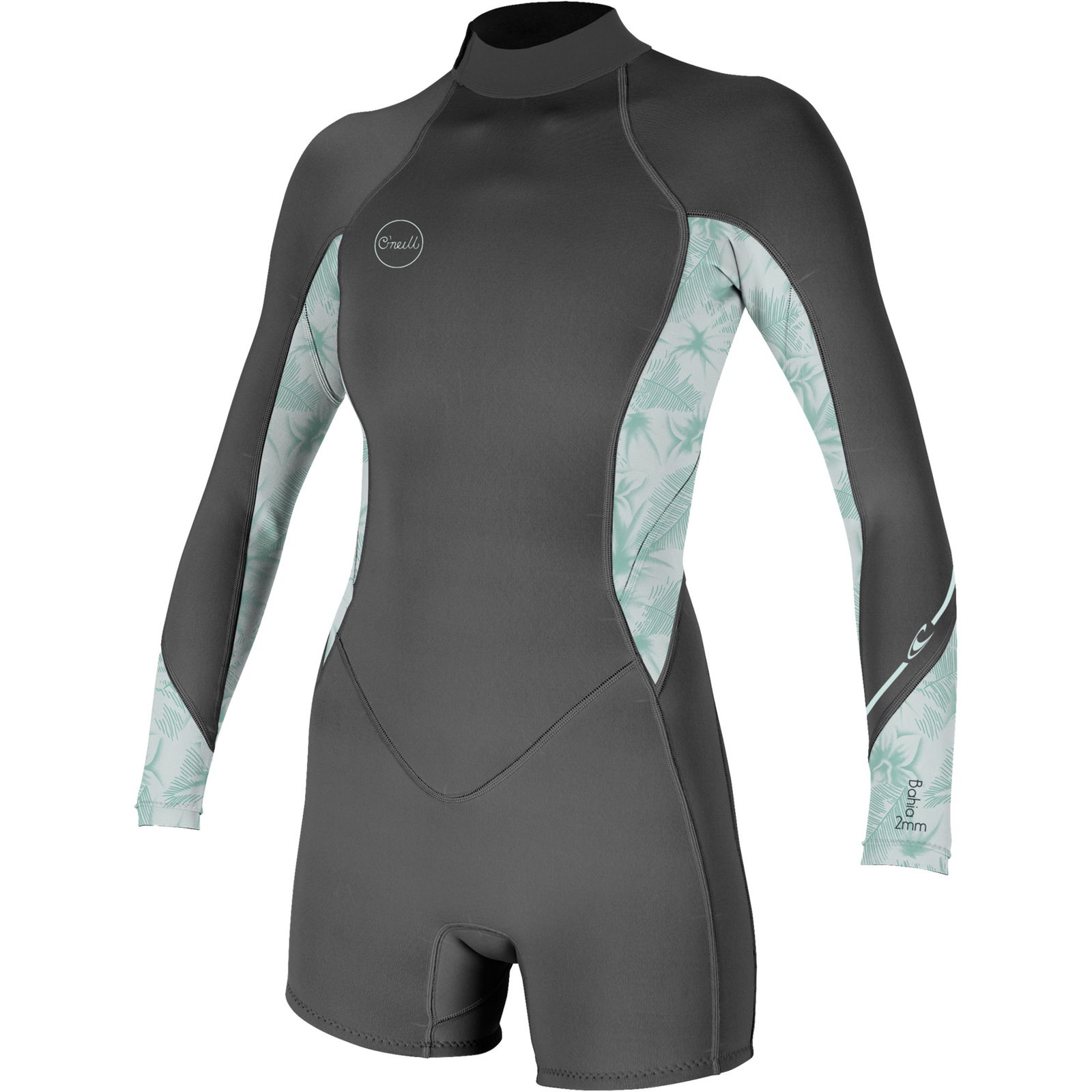 2023 O'Neill Women Bahia 2/1mm Long Sleeve Back Zip Shorty Wetsuit 5291