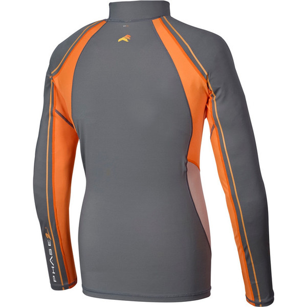 Crewsaver Junior Phase 2 Long Sleeve Rash Vest Grey / Orange 6910 ...