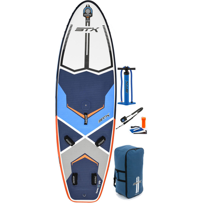 2019 STX Inflatable Windsurf 280 Stand Up Paddle Board, Bag, Pump & Leash 280x85x6 Blue / Orange 70635