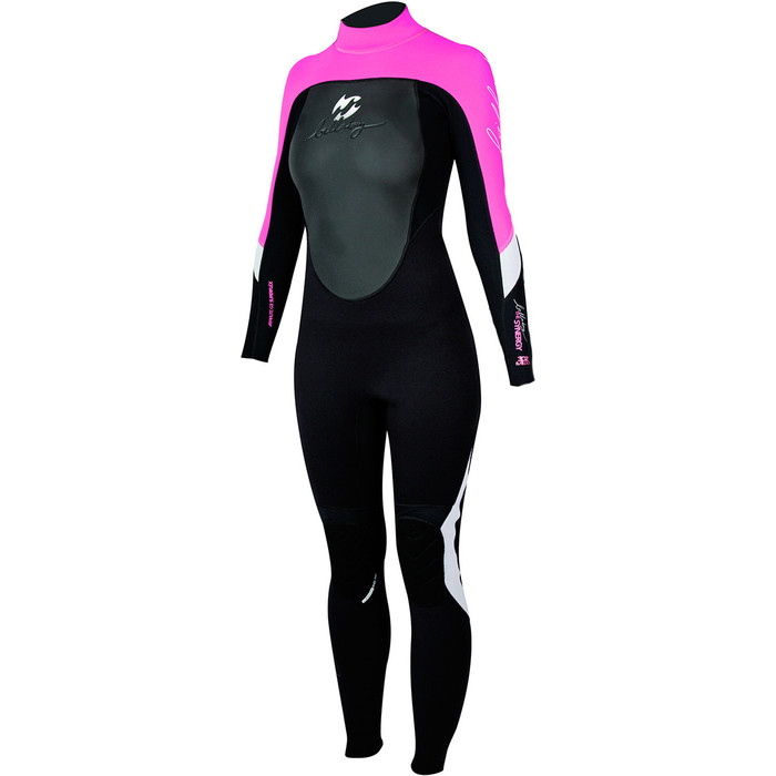 Billabong Synergy 5/4/3mm Ladies Wetsuit in Black/Hot Pink A45G02 slight 2nd