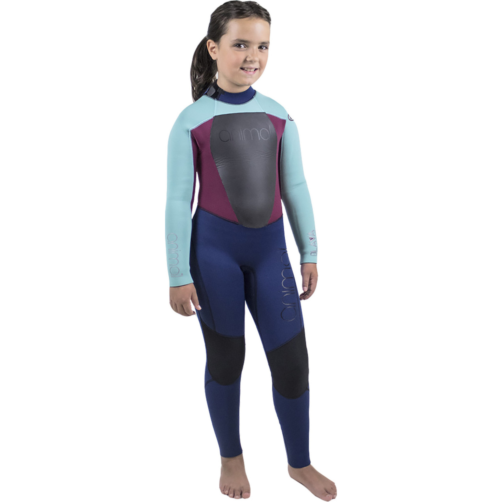 Animal Junior Girls Lava 5/4/3mm GBS Back Zip Wetsuit Dark Navy