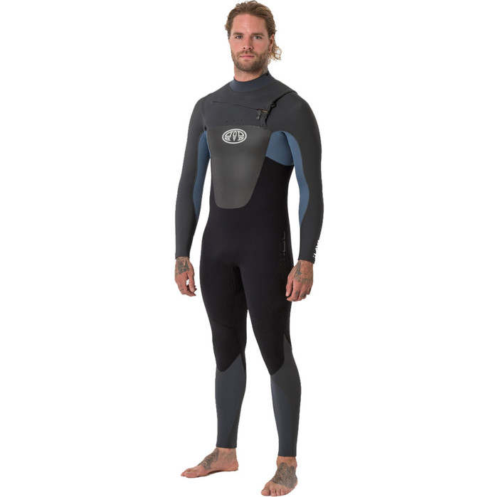 Animal Mens Lava 5/4/3mm Chest Zip GBS Wetsuit Pewter Blue AW8WN107
