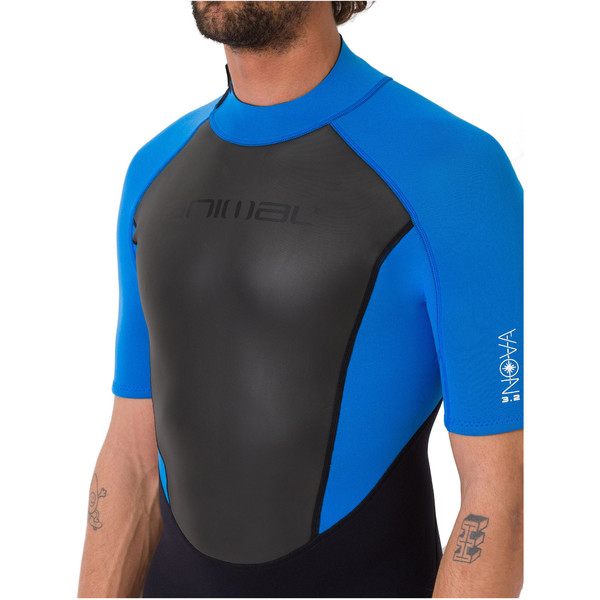 2019 Animal Mens Nova 3/2mm Flatlock Shorty Wetsuit Black AW9SQ009