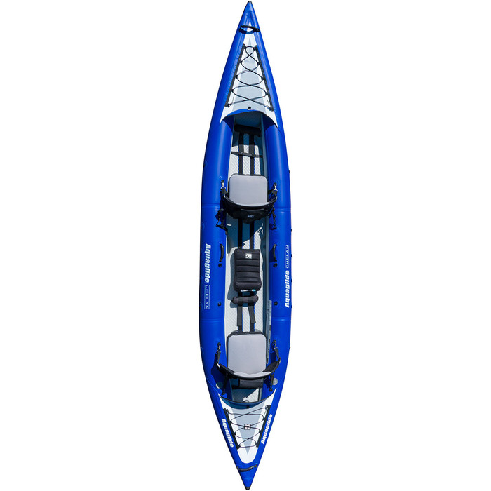 2024 Aquaglide Chelan HB Tandem XL 3 Man High Pressure Inflatable Kayak Blue - Kayak Only AGCHE3