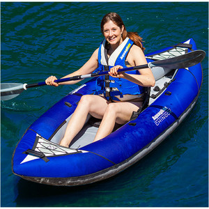 2024 Aquaglide Chinook 1 Man Inflatable Kayak BLUE + 1 FREE PADDLE + Pump