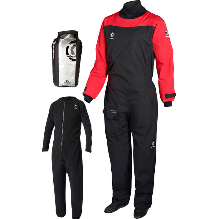 2024 Crewsaver Atacama Sport Drysuit RED / BLACK INCLUDING UNDERSUIT & DRY BAG