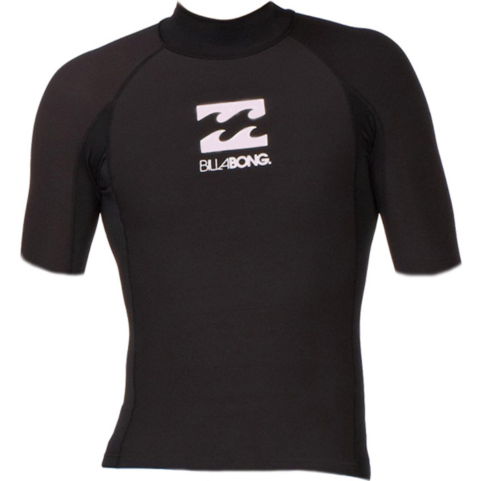Billabong Furnace Thermo SHORT Sleeved Top Black/Pink Logo D4PY02