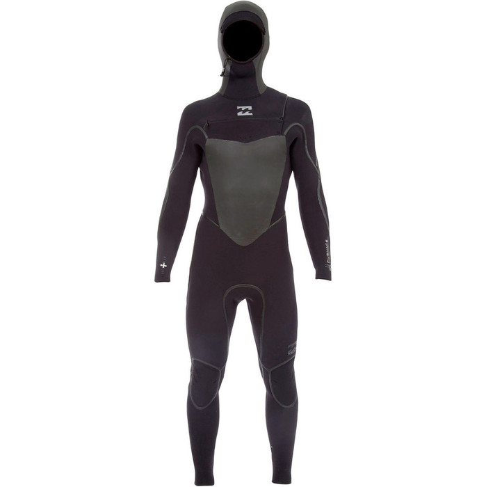 Billabong Xero Furnace Lite 7/6/4mm Chest Zip Hooded Wetsuit BLACK U47M01