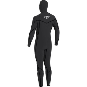 2020 Billabong Mens Furnace 6/5mm Chest Zip Hooded Wetsuit U46M50 - Black