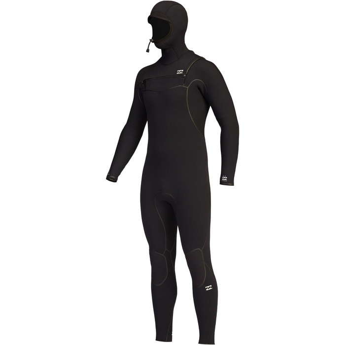 2021 Billabong Mens Furnace 6/5mm Chest Zip Hooded Wetsuit Z46M10 - Black
