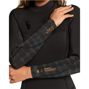 2021 Billabong Womens Synergy 5/4mm Chest Zip Wetsuit Z45G14 - Black Tie Dye