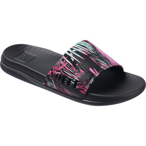 2023 Reef Womens One Slider Flip Flops CJ0174 - Palm Fronds