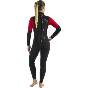 Cressi Ladies Logica 5mm Back Zip Dive Wetsuit Black / Red LS5061
