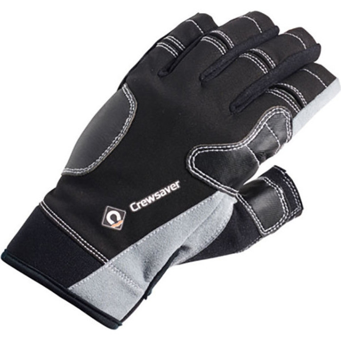 2022 Crewsaver Short Finger Gloves Black 6950