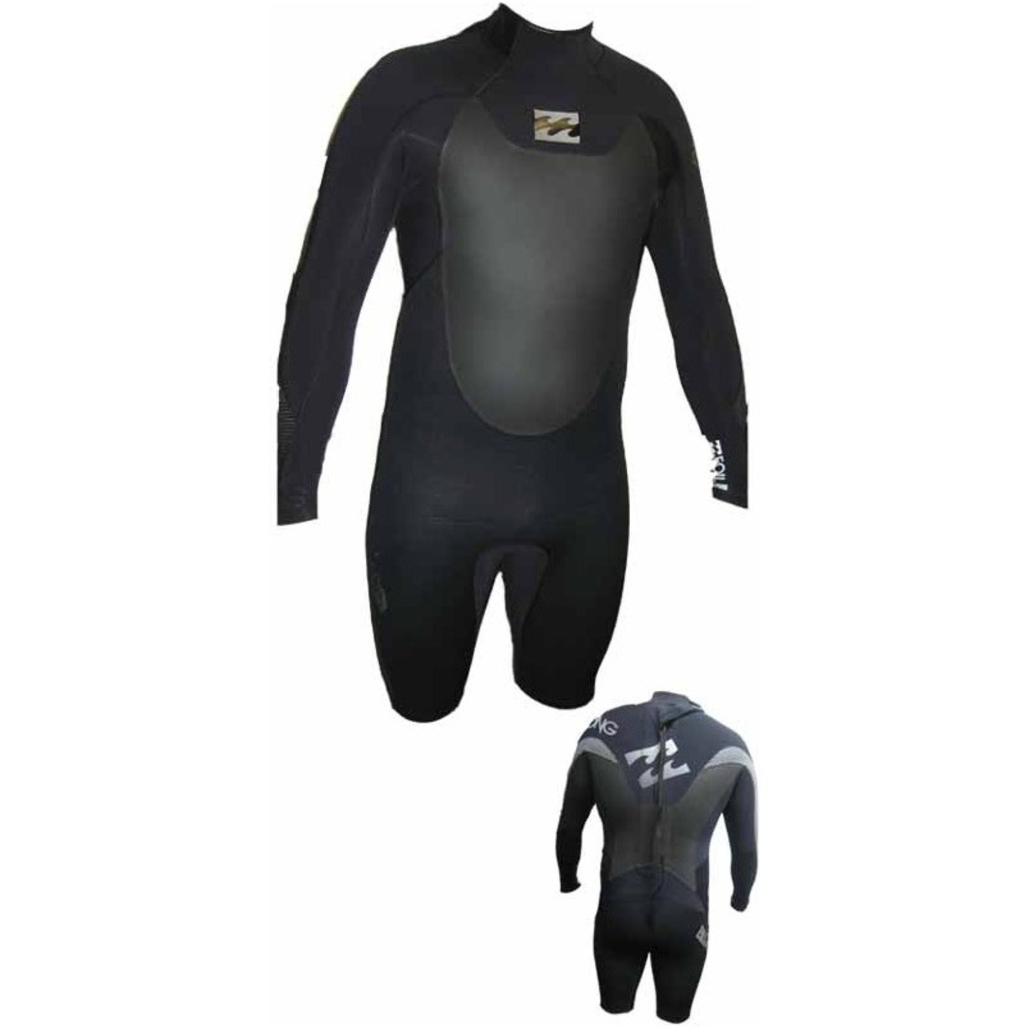 Billabong Foil GBS SEALED Long Sleeve Shorty Wetsuit in BLACK D42M09