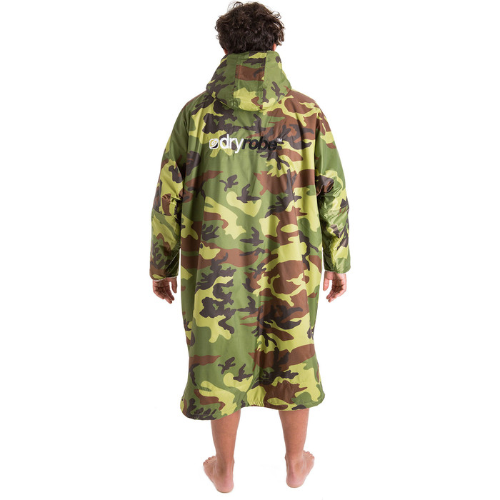 2021 Dryrobe Advance Long Sleeve Premium Outdoor Changing Robe / Poncho DR104 - Camo / Grey