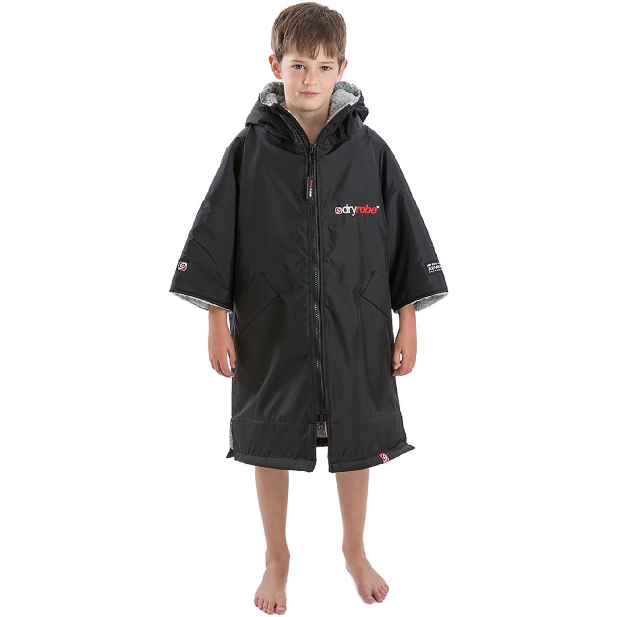 2023 Dryrobe Advance Short Sleeve Changing Robe DR100 Black / Grey