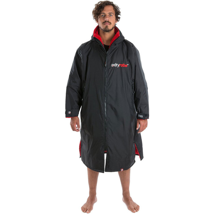 2024 Dryrobe Advance Long Sleeve Premium Outdoor Changing Robe DR104 Black / Red 2ND