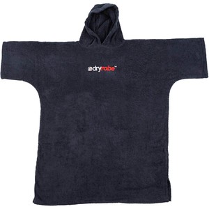 2023 Dryrobe Organic Cotton Hooded Towel Changing Robe / Poncho  - Black