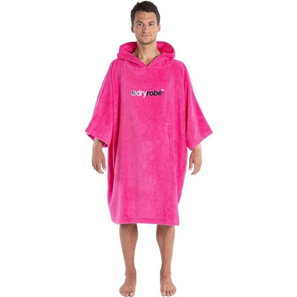 2023 Dryrobe Organic Cotton Hooded Towel Changing Robe Pink M SS