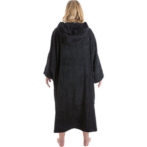 2024 Dryrobe Short Sleeve Towel Changing Robe / Poncho SS TD B - Black