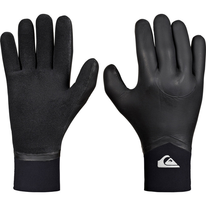 2019 Quiksilver Highline 4mm Neogoo 5 Finger Gloves Black EQYHN03035