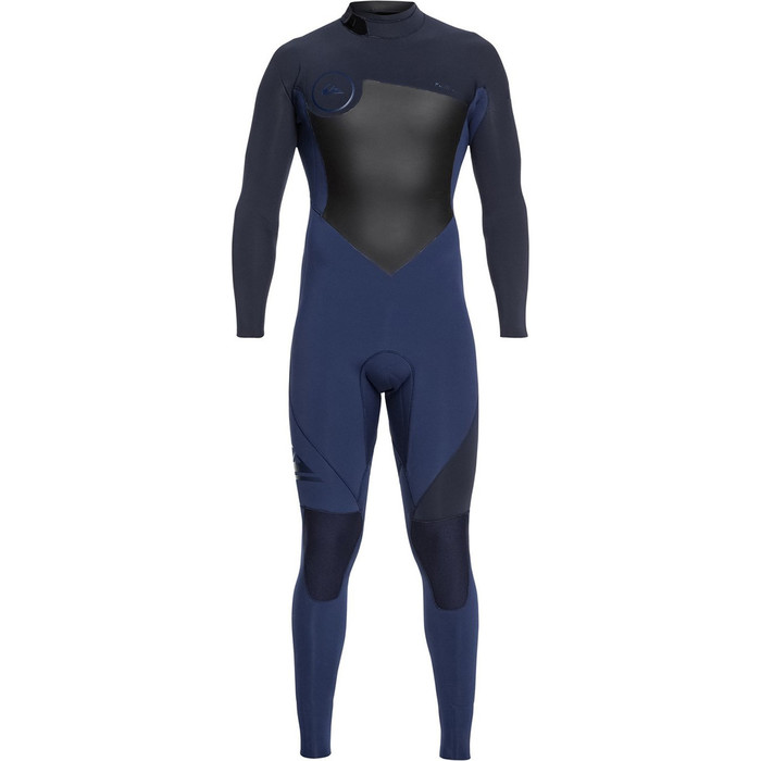 Quiksilver Syncro 4/3mm Back Zip Wetsuit Iodine Blue / Slate EQYW103041