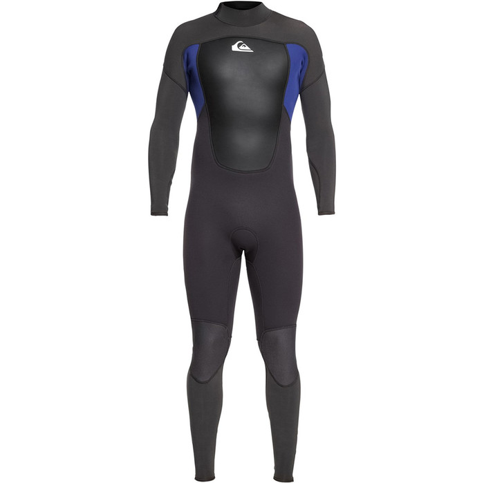 2021 Quiksilver Prologue 4/3mm Back Zip Wetsuit Black / Nite Blue EQYW103067