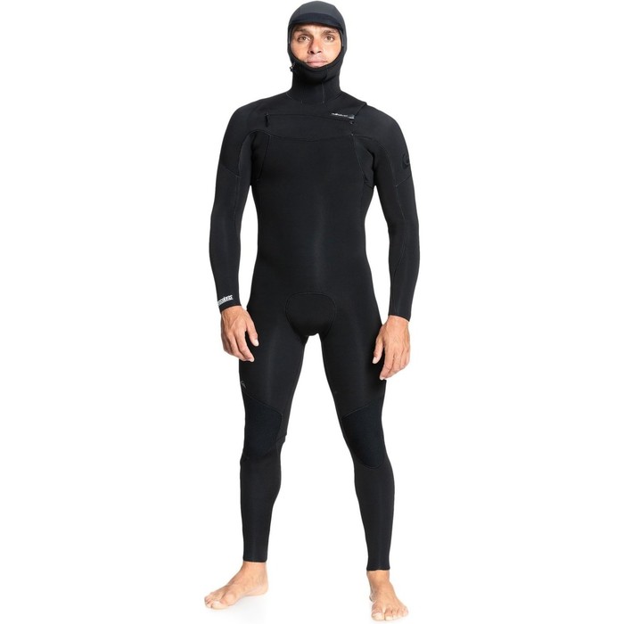 2021 Quiksilver Mens Everyday Sessions 5/4/3mm Hooded Chest Zip Wetsuit EQYW203022 - Black