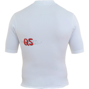 Quiksilver Junior Frozen Short Sleeve Rash Vest in White F030MS