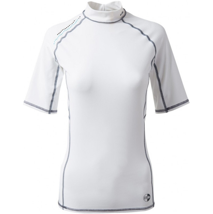 2019 Gill Womens Pro Short Sleeve Rash Vest WHITE 4431W