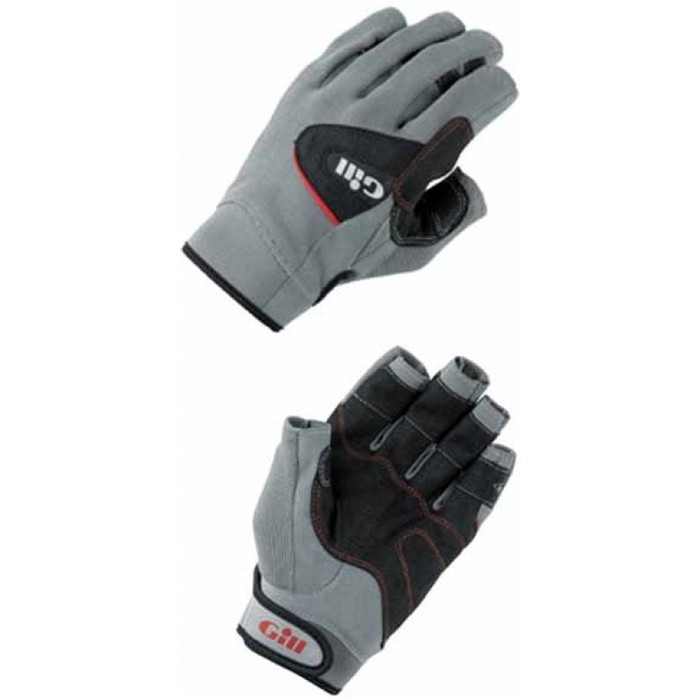 Gill Deckhand Glove SHORT Finger BLACK / GREY 7041